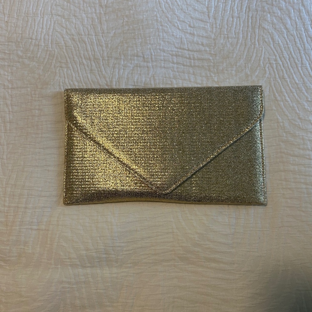 Gold Metallic Clutch / Evening Bag